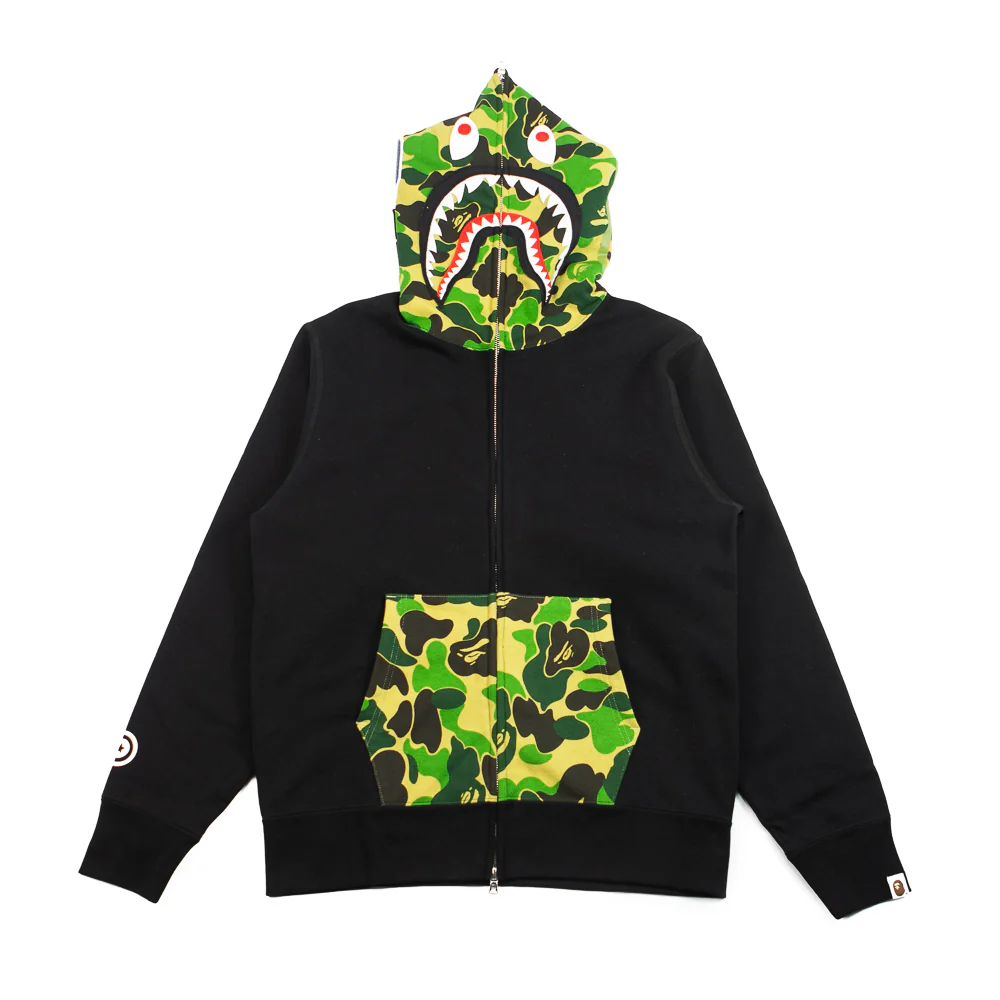 ABC Camo Shark Full Zip Hoodie (Black) - Image 2