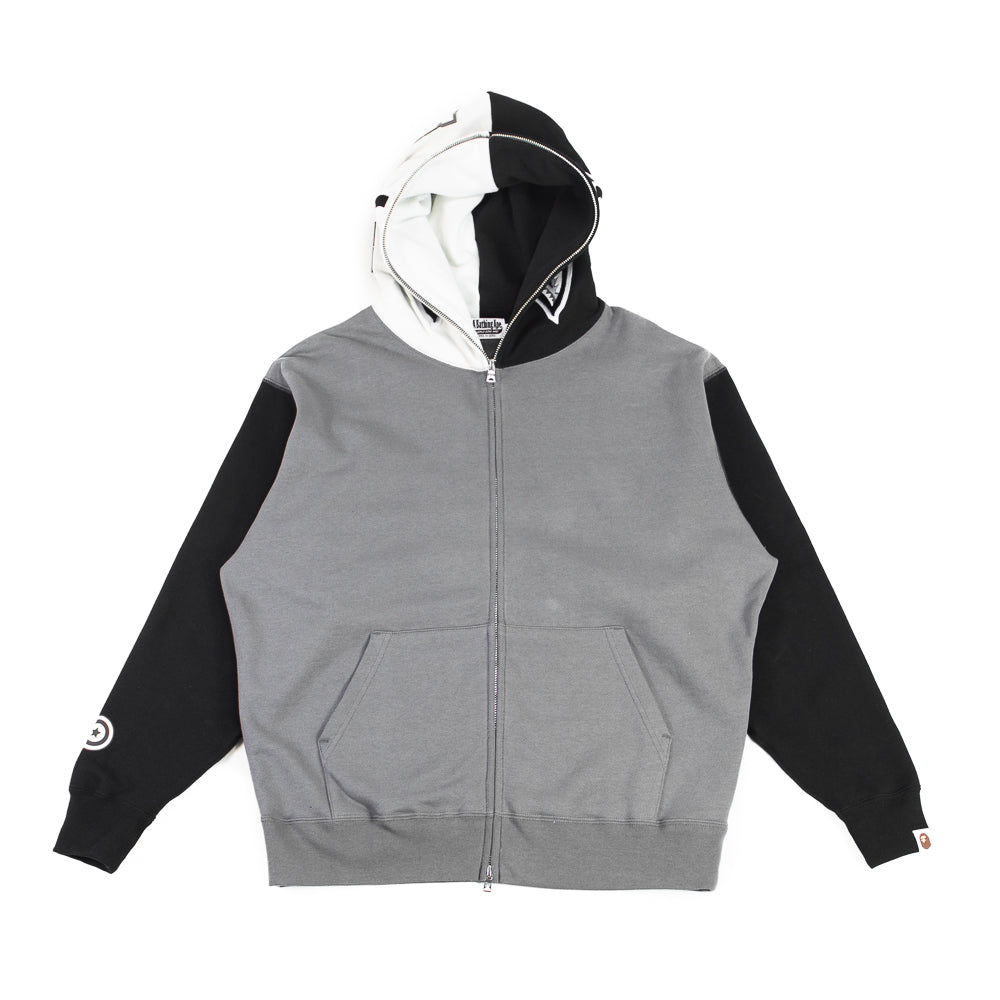 ABC Shark Full Zip Hoodie (Black/ Grey) - Image 2