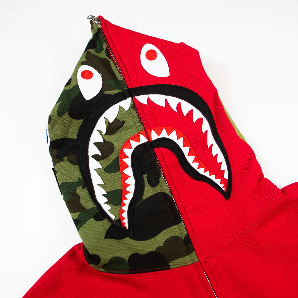 ABC Shark Full Zip Hoodie (Red) - Image 3