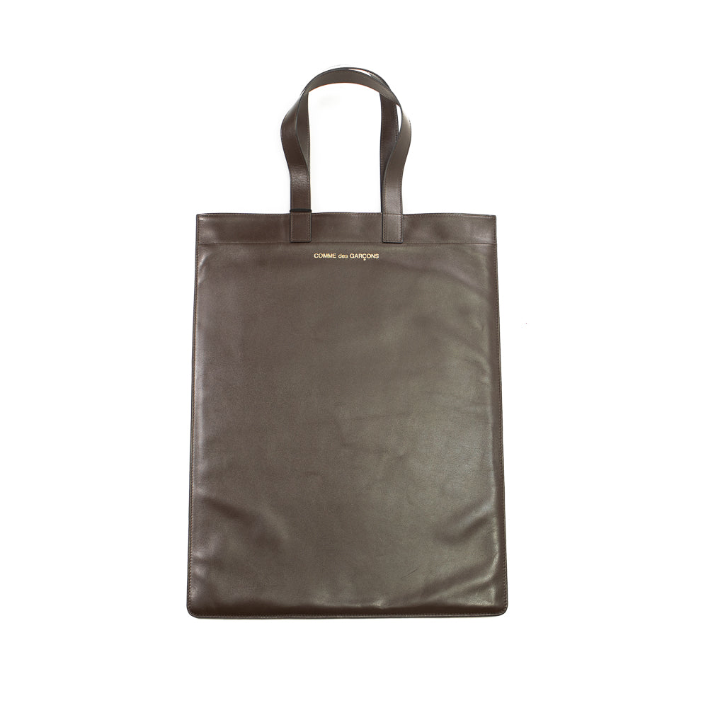 CDG Classic Leather Tote Bag (Brown)