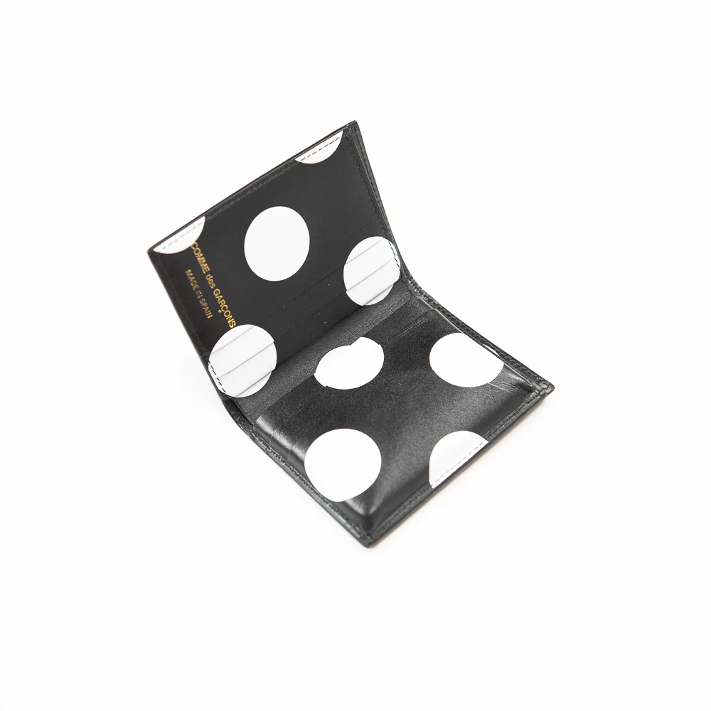 CDG Inside Polka Dot Bifold Wallet (Black) - Image 2