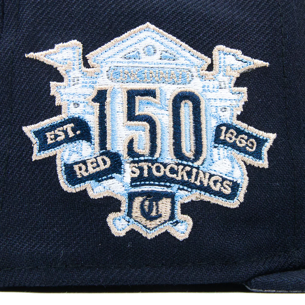 Cincinnati Reds 150th Anniversary Fitted Cap (Navy) - Image 2