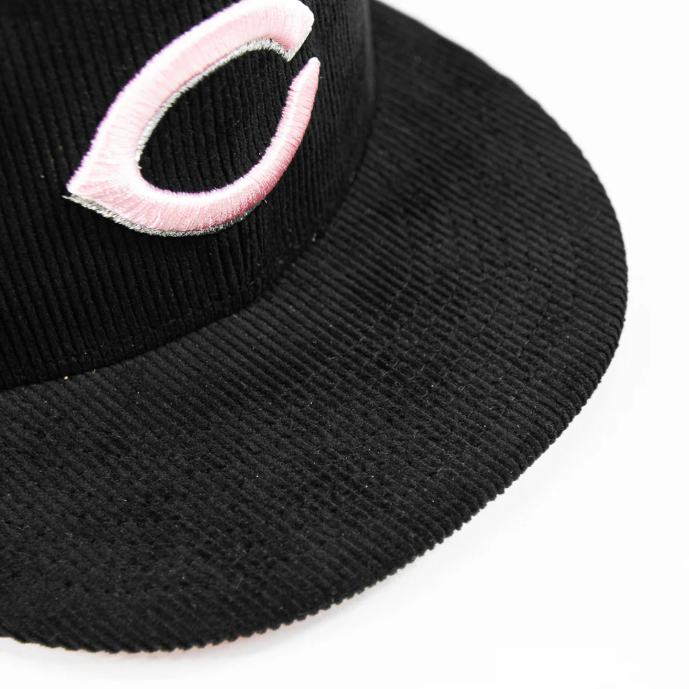 Cincinnati Reds 2015 All-Star Game Fitted Cap (Black Corduroy/Pink) - Image 6