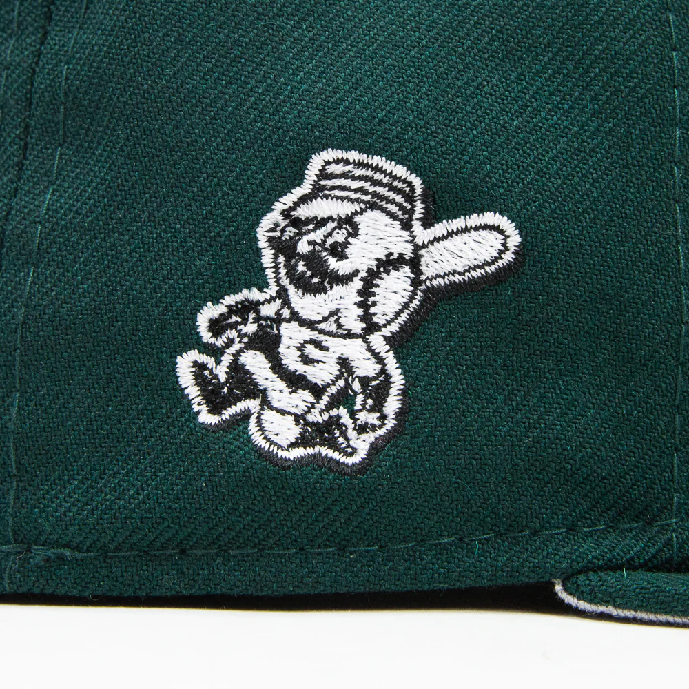Cincinnati Reds C Font Fitted Cap (Dark Green) - Image 2