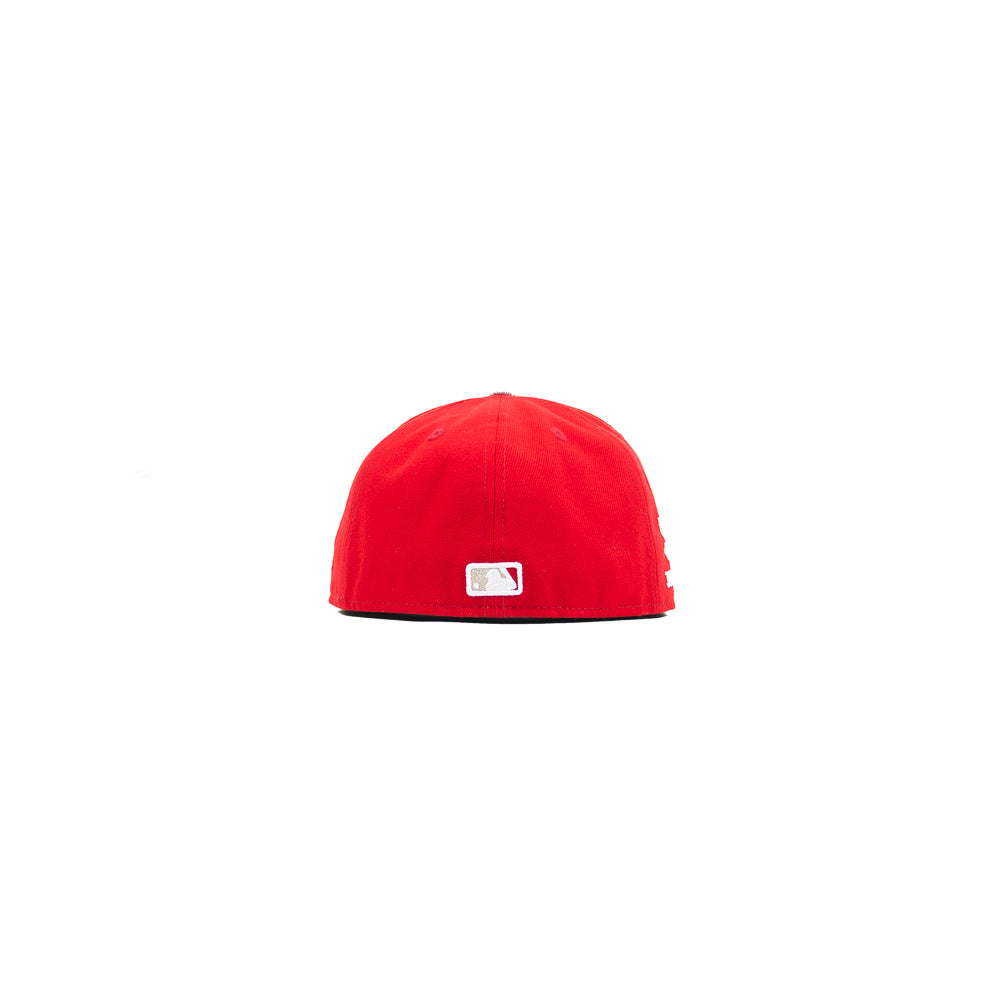 Cincinnati Reds City Connect Fitted Cap (Red/Metallic Silver) - Image 2