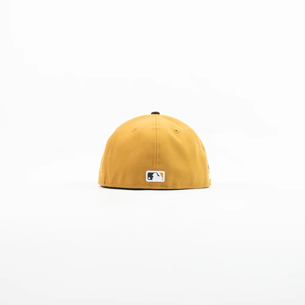 Cincinnati Reds City Connect Fitted Cap (Peanut Butter Tan/Burnt Wood) - Image 2