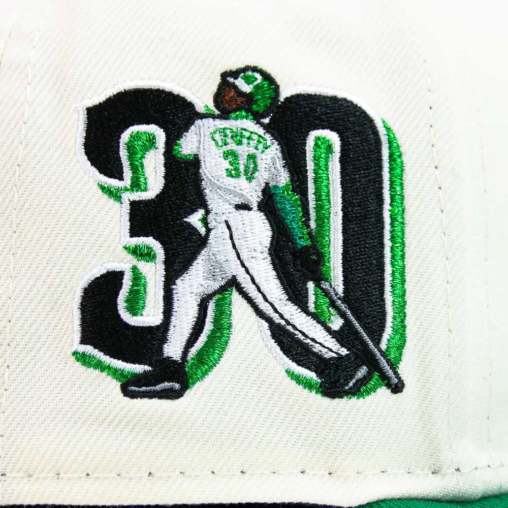 Cincinnati Reds KGJ Fitted Cap (Chrome/Kelly Green) - Image 2