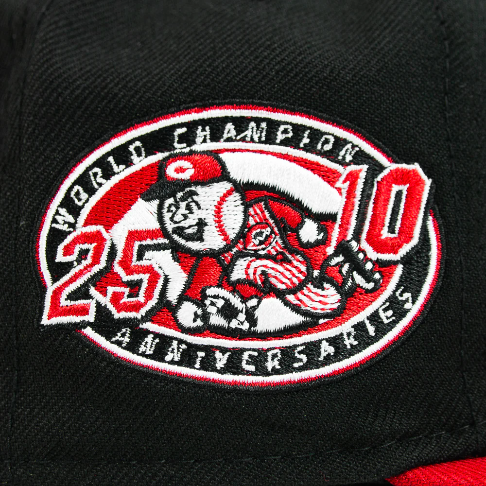 Cincinnati Reds KGJ Fitted Cap (Black/Red) - Image 2