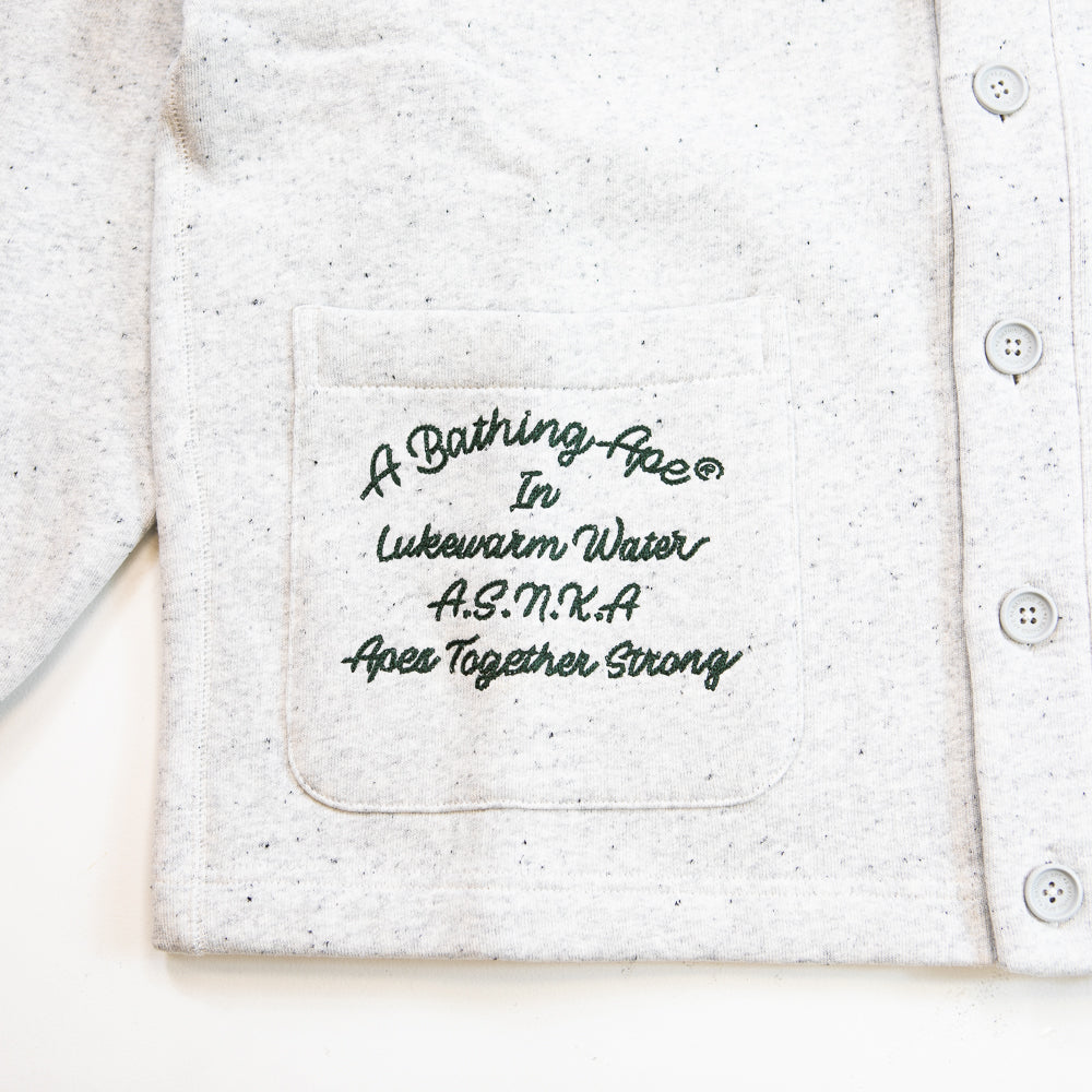 College Badges Sweat Cardigan (Gray) - Image 2