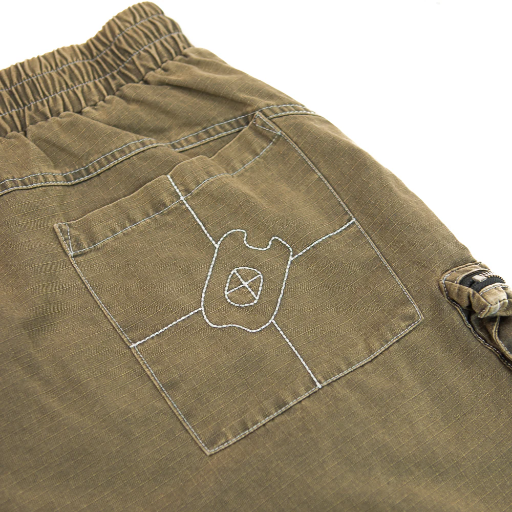 Contrast Cargo Pants (Military Olive) - Image 3