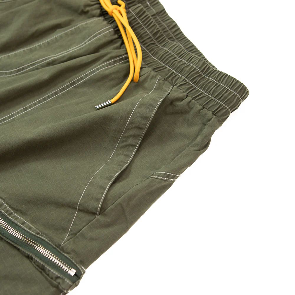 Contrast Cargo Pants (Olive) - Image 2