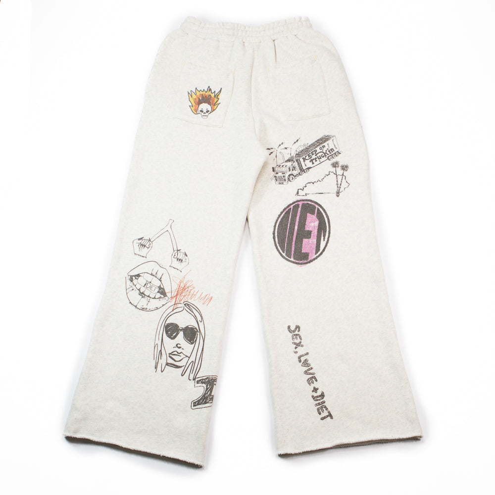 Doodle Sweatpants (Heather Grey) - Image 2