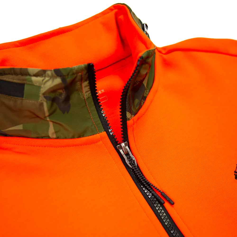 Double Knit Tech LS 1/4 Zip (Active Orange/Camo) - Image 3