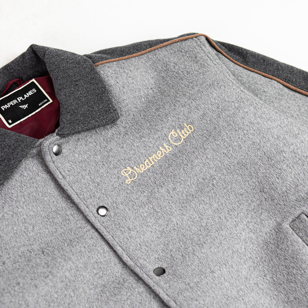 Dreamers Club Varsity Jacket (Heather Grey) - Image 2