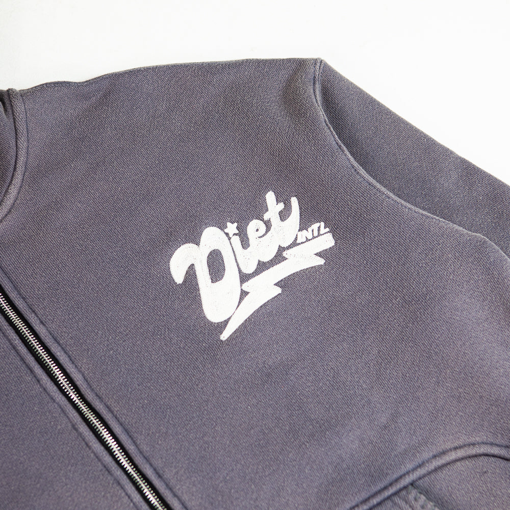 French Terry Bolt Full Zip (Pale Blue) - Image 2