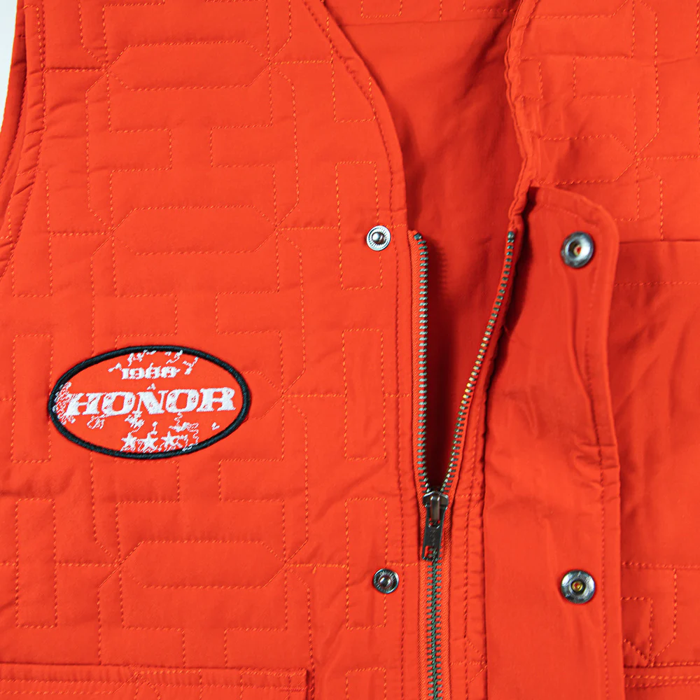 H Quilted Vest (Orange) - Image 2