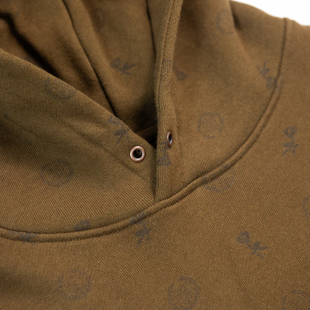 HTG Raw Edge Hoodie (Brown) - Image 2