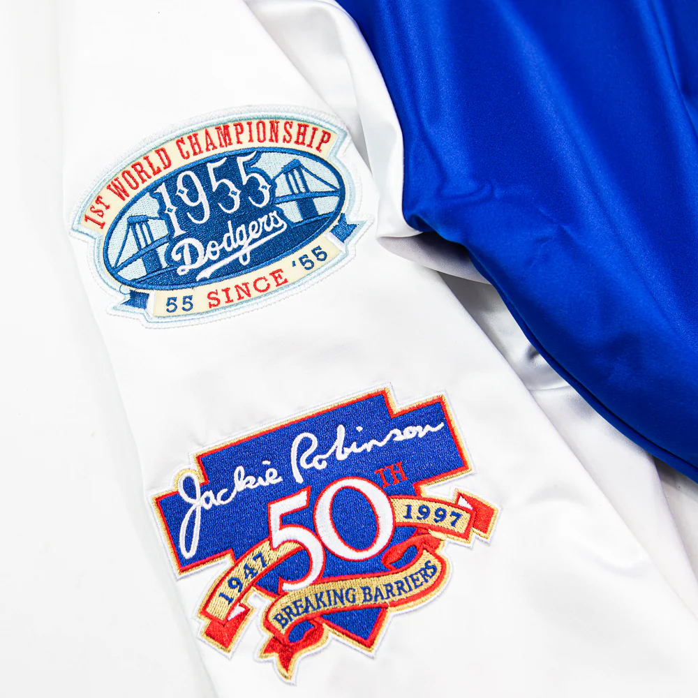 Jackie Robinson MLB Legends Satin Jacket Dodgers (Royal) - Image 4