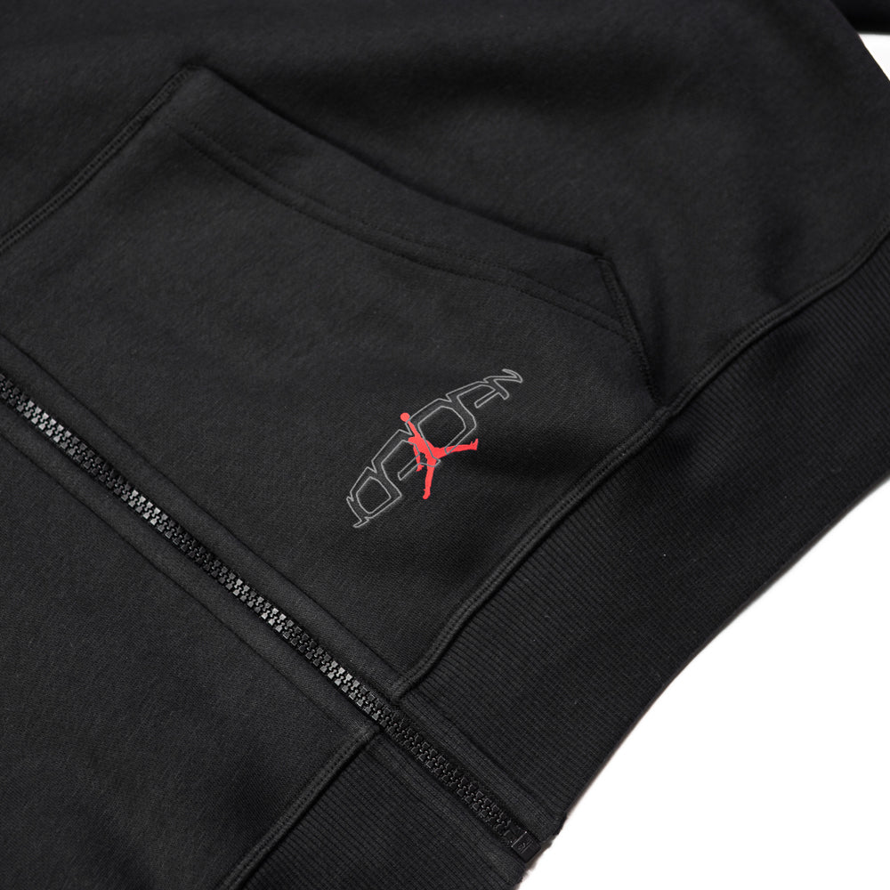 Jordan Oversized Full Zip Hoodie (Black) - Image 3