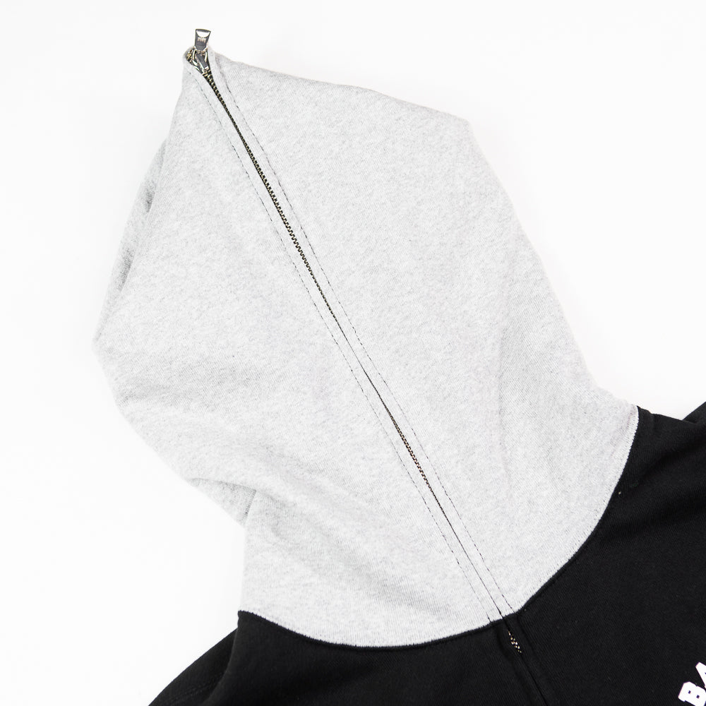One Point College Full Zip Hoodie (Black) - Image 3