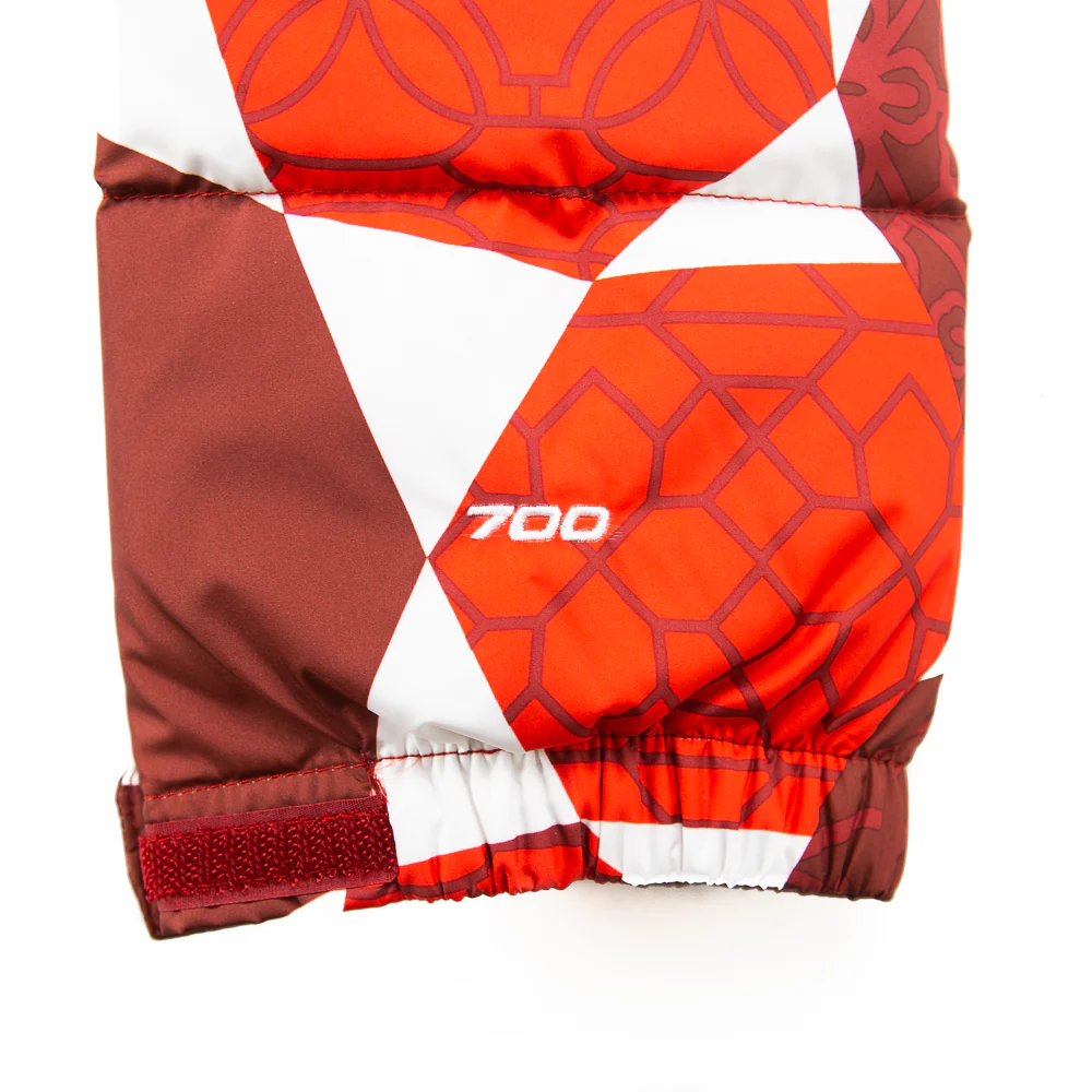 Printed 1996 Retro Nuptse Jacket (White/Red/Multi) - Image 2