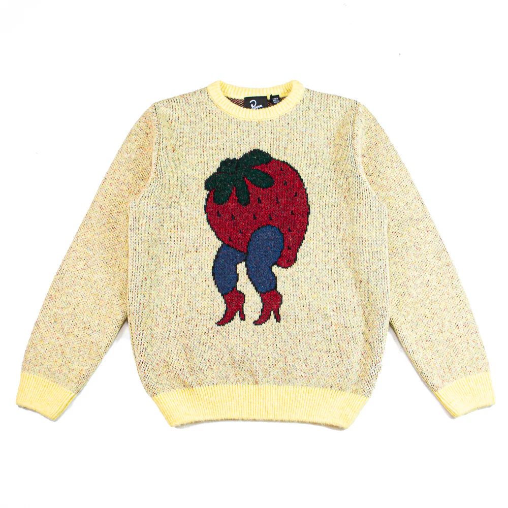Stupid Strawberry Knitted Pullover (Yellow)