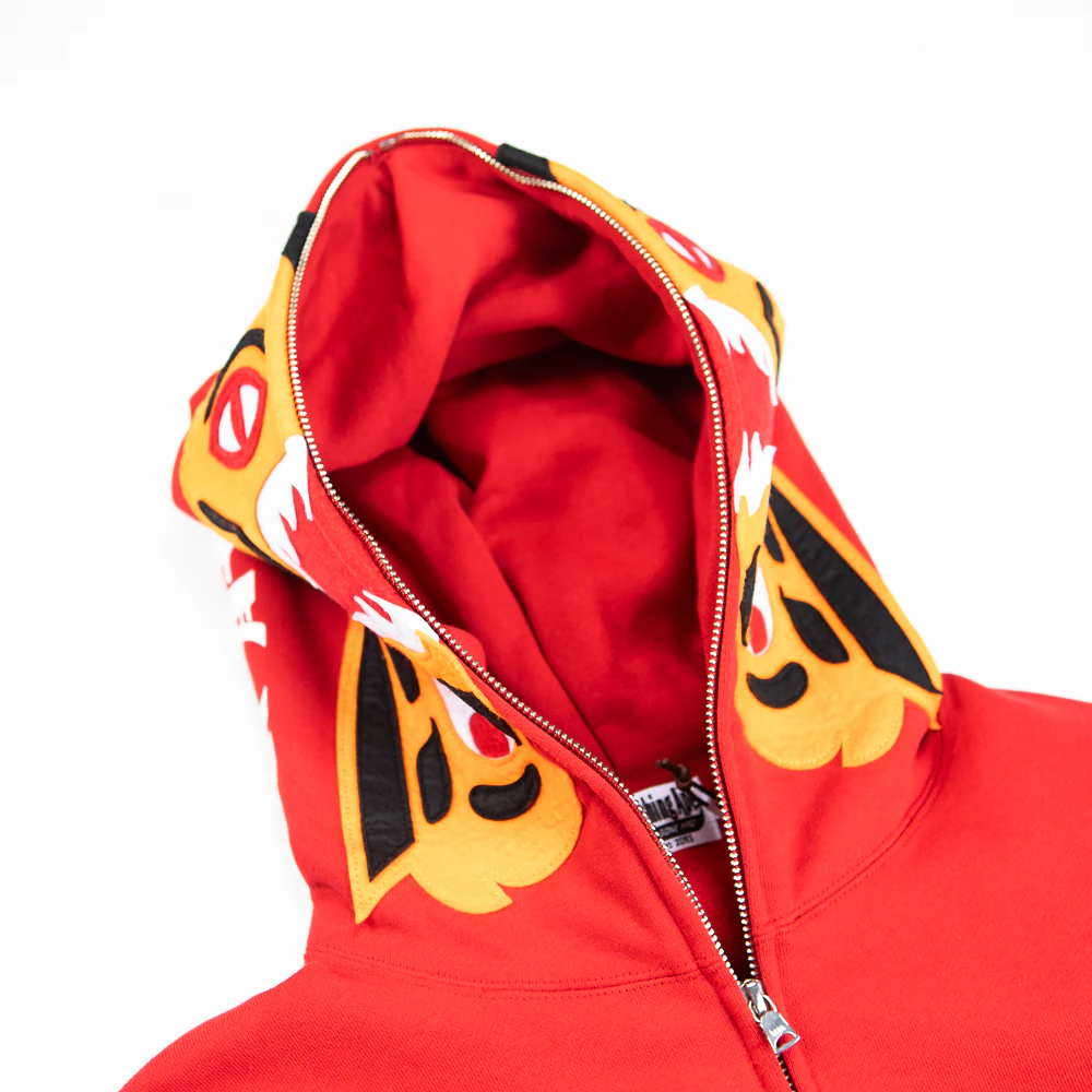 Tiger Full Zip Hoodie (Red) - Image 2