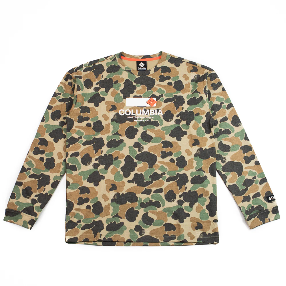 V1 Long Sleeve Graphic Tee Printed (British Tan Duck Camo)