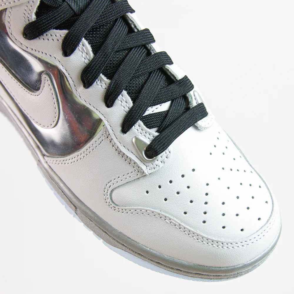 W Dunk High SE (White/White-Metallic Silver) - Image 5