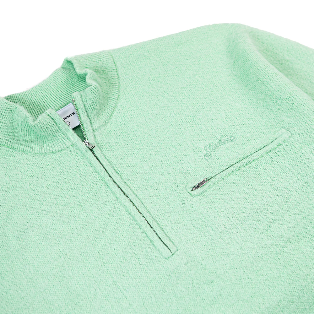 Wilson Mohair L/S Q-Zip Sweater (Moss) - Image 2