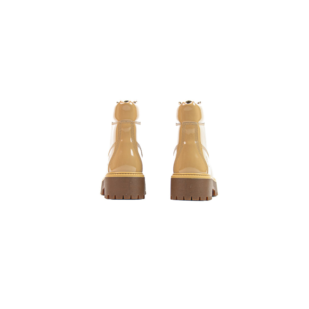 Wmns Stone Street 6-Inch Platform Boot (Md Beige Patent Leather) - Image 3